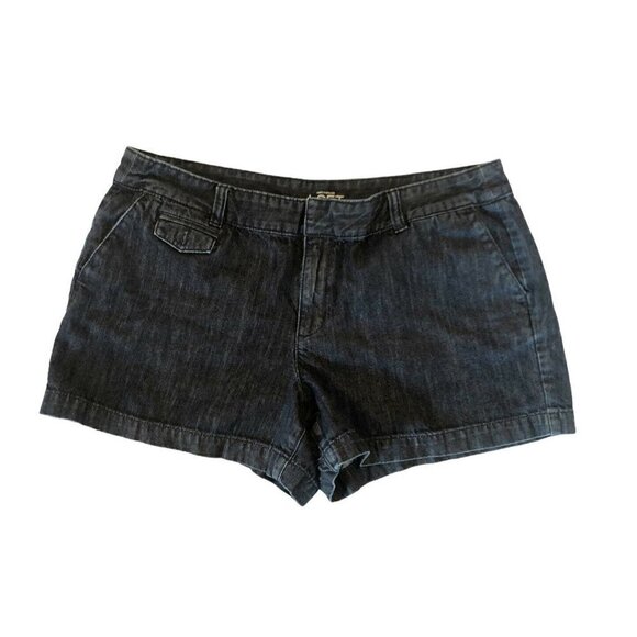 Ann Taylor LOFT Dark Blue Denim Shorts 14 - Picture 1 of 7